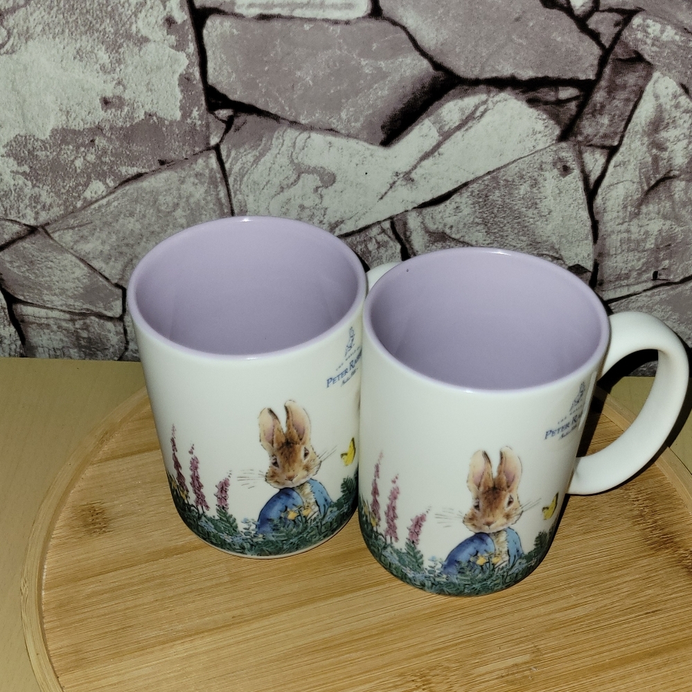 Set Of 2 Peter Rabbit  Ceramic Mugs Set